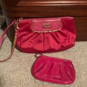 Pink Coach wristlet